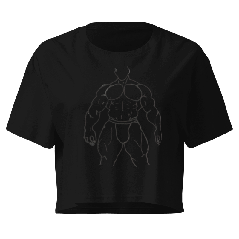 Black Crop Top front view