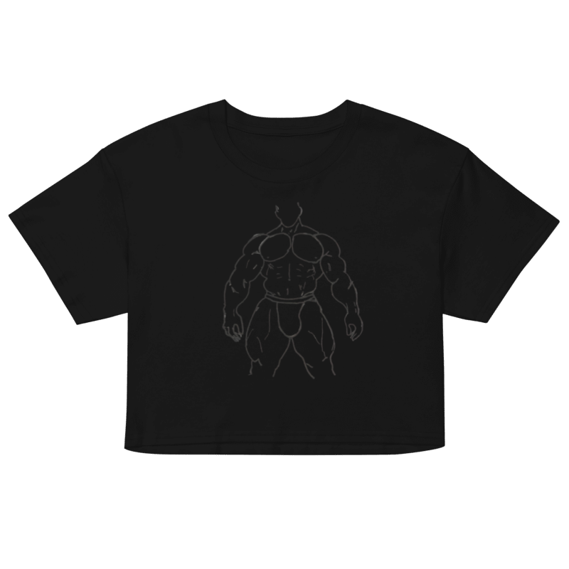 Black Crop Top front view