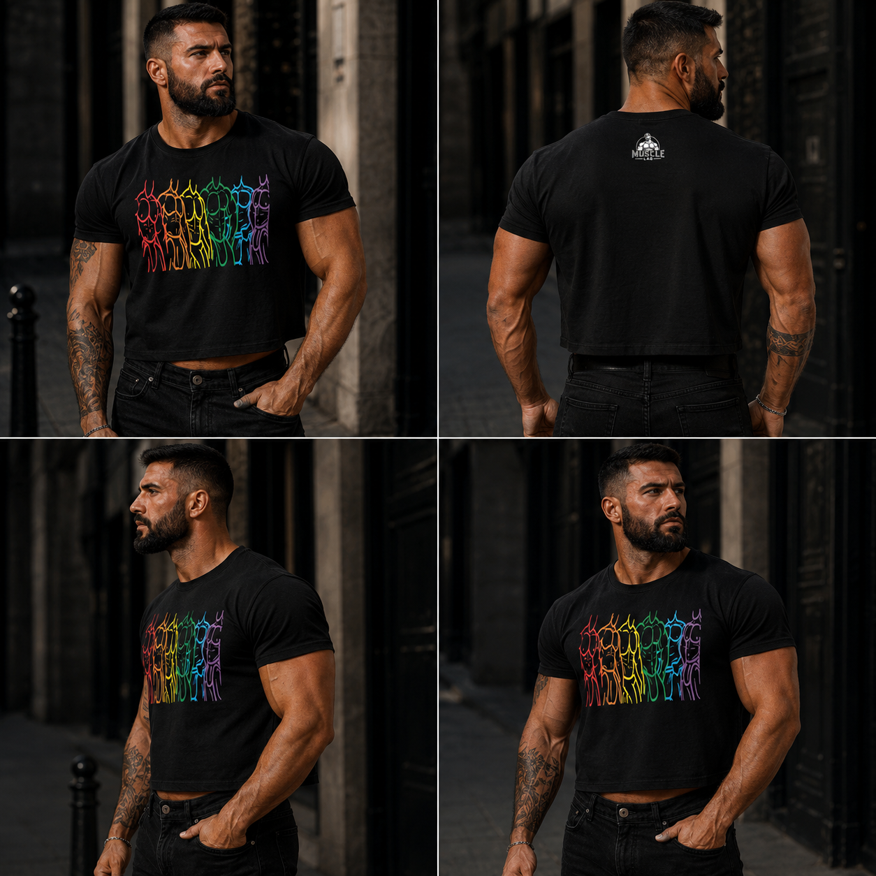 Pride Crop Top on-model detail view