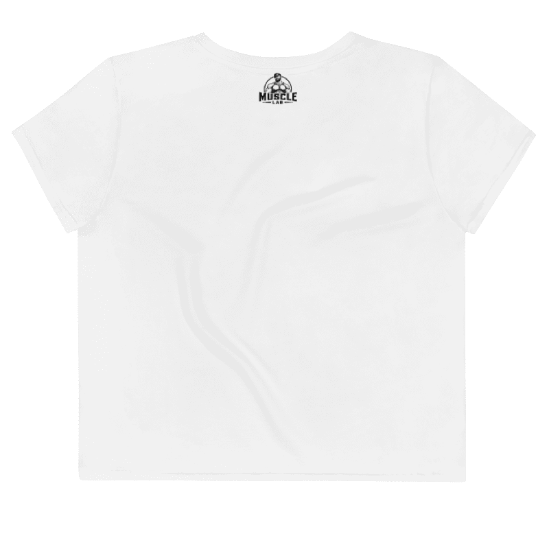 White Crop Top back view