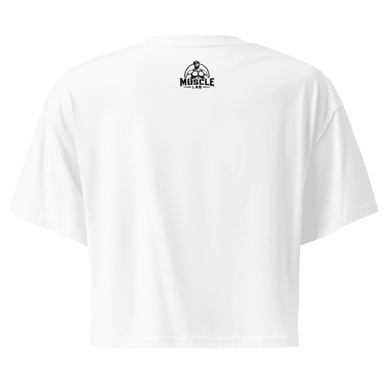 White Crop Top back view