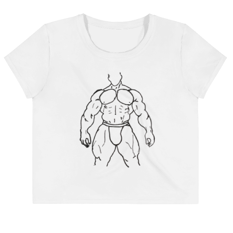 White Crop Top front view