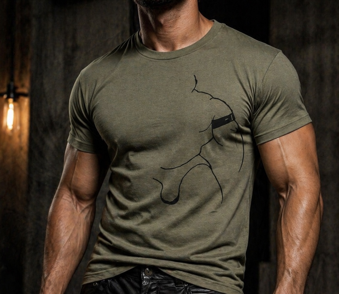 LAB Line Tee on-model detail view