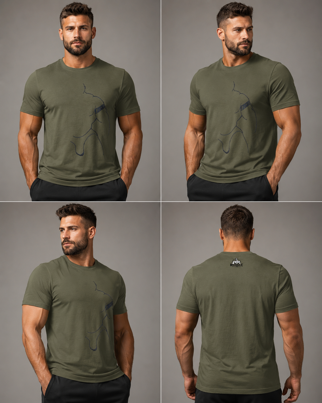 LAB Line Tee on-model detail view