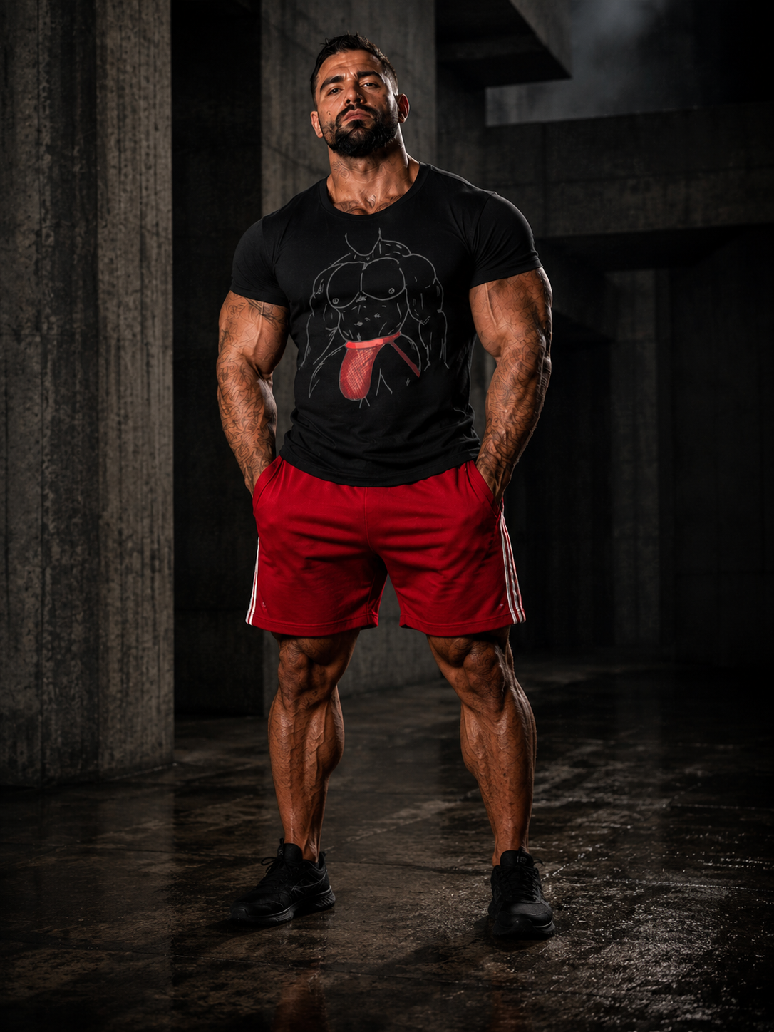 Left Pocket, Red on-model view