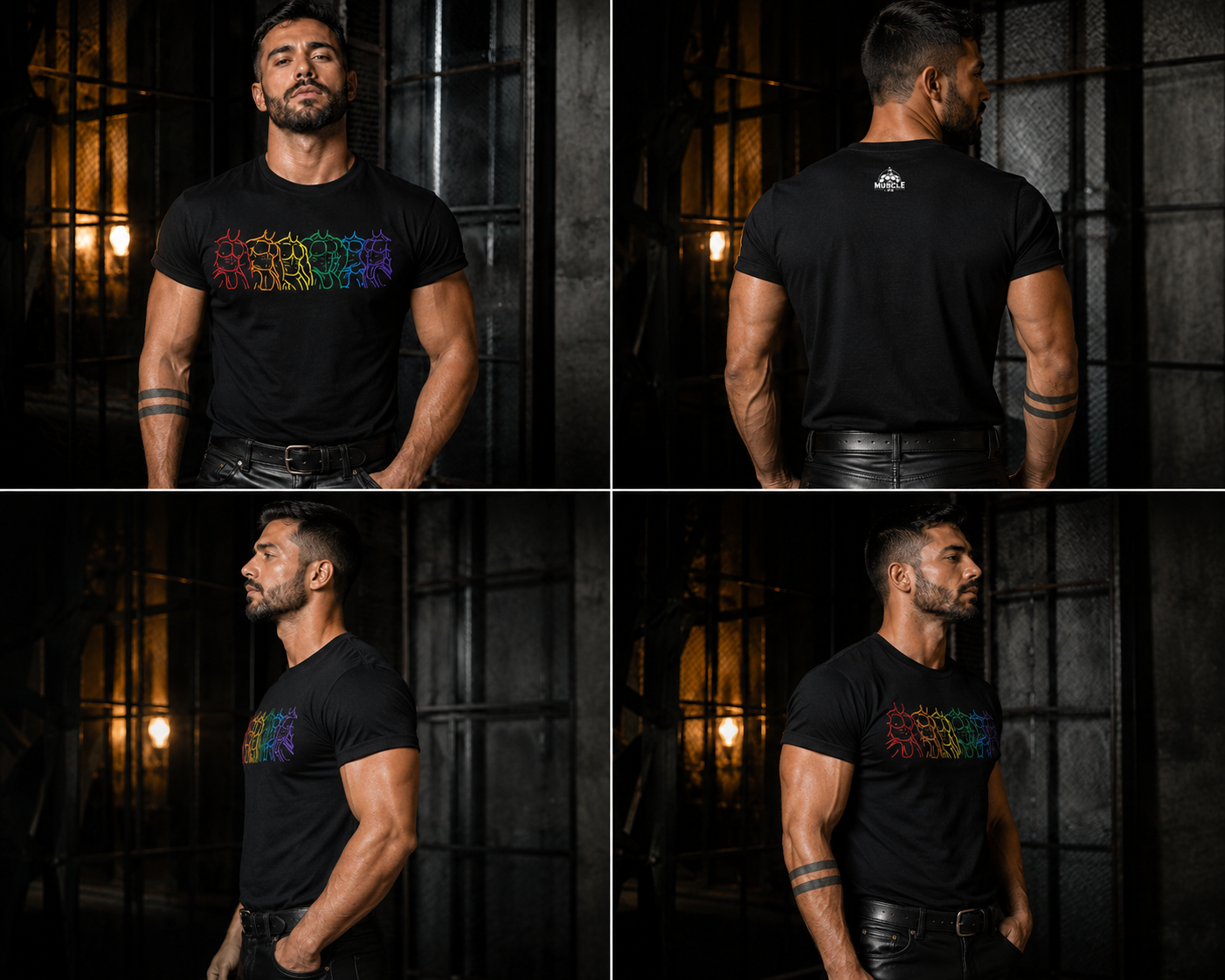 Pride Body Tee on-model detail view