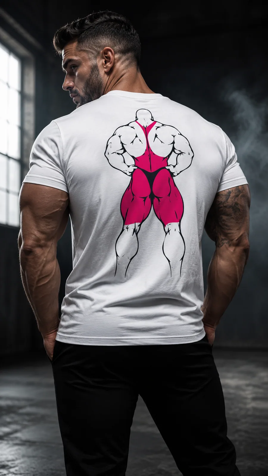 Pink Work Out Close wrestling tee
